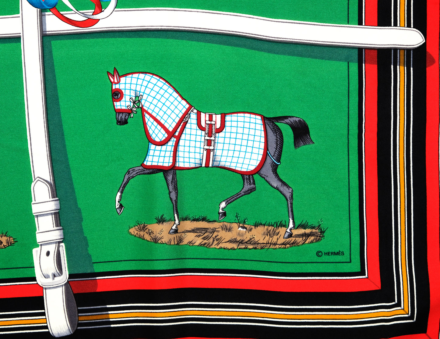 Hermes Vintage Silk Scarf, "Couvertures et Tenues de Jour", 1974