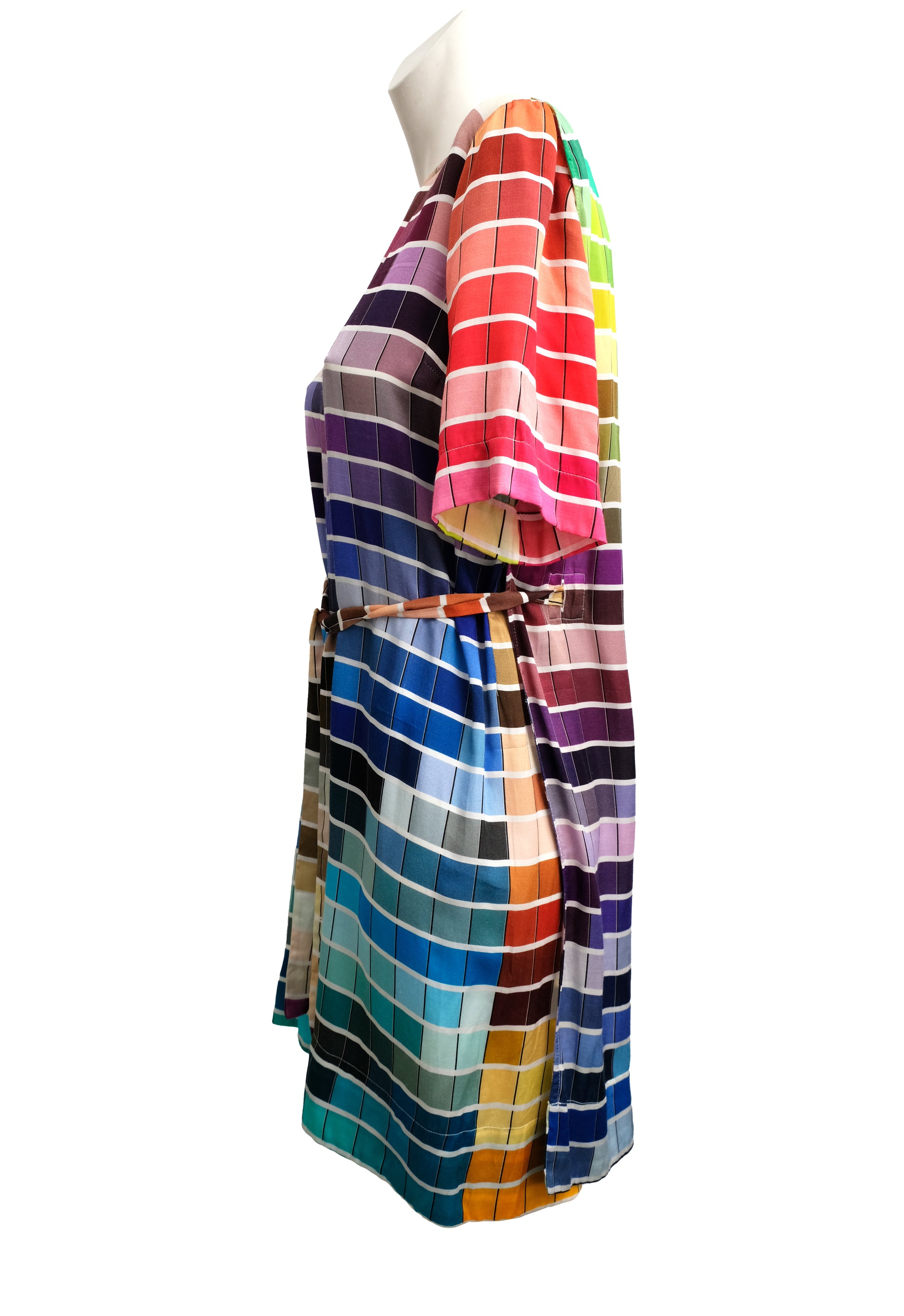 Osklen Pantone Print Silk Shift Dress, UK10