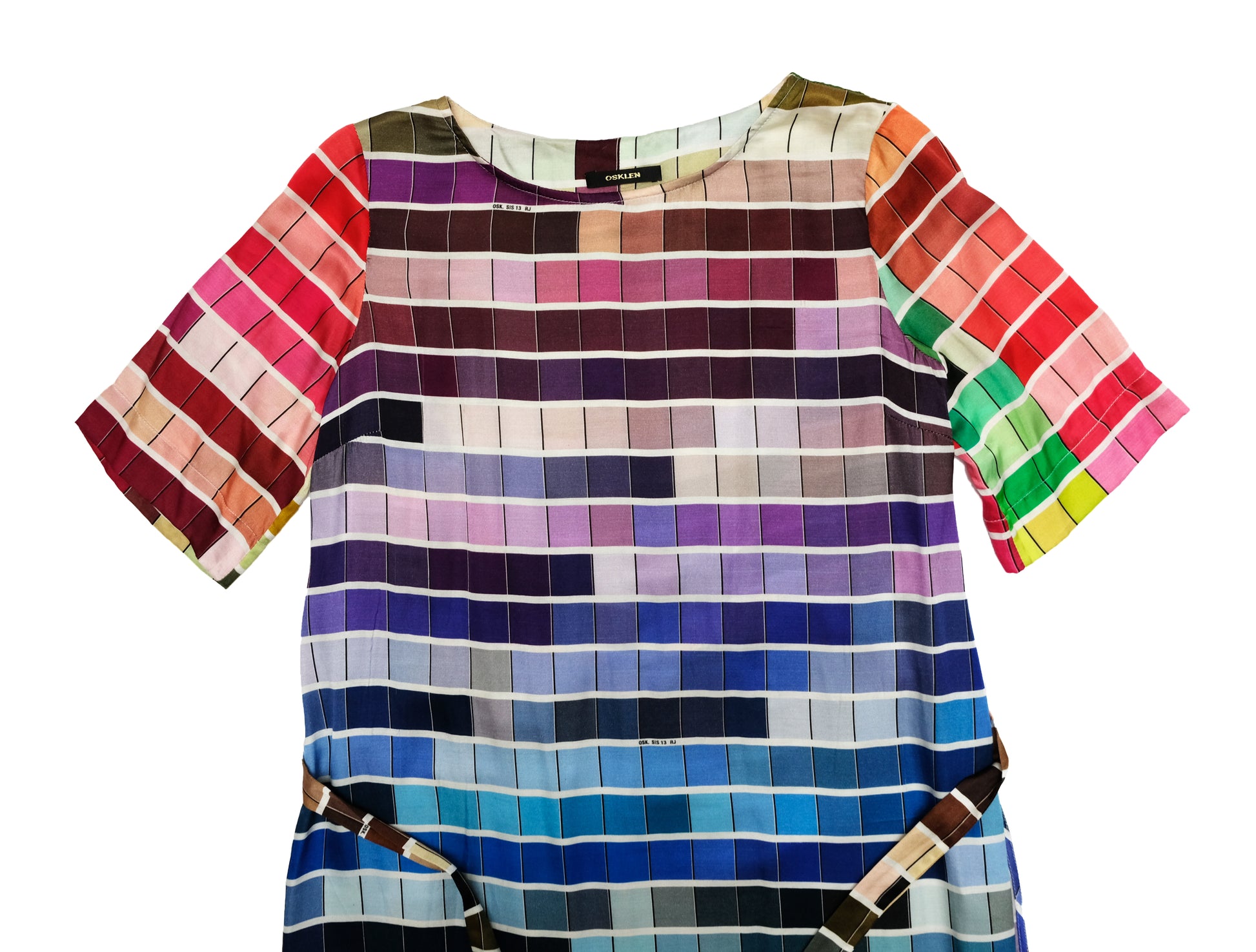 Osklen Pantone Print Silk Shift Dress, UK10