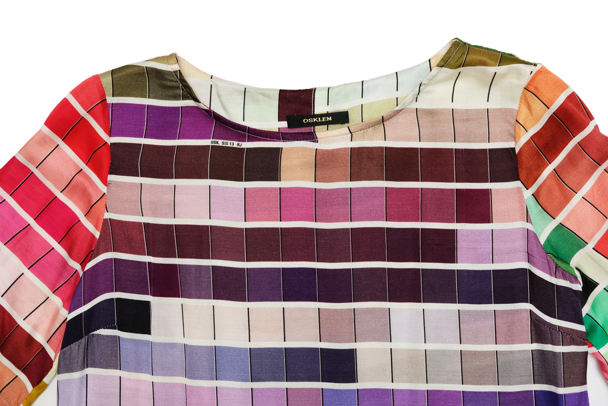Osklen Pantone Print Silk Shift Dress, UK10