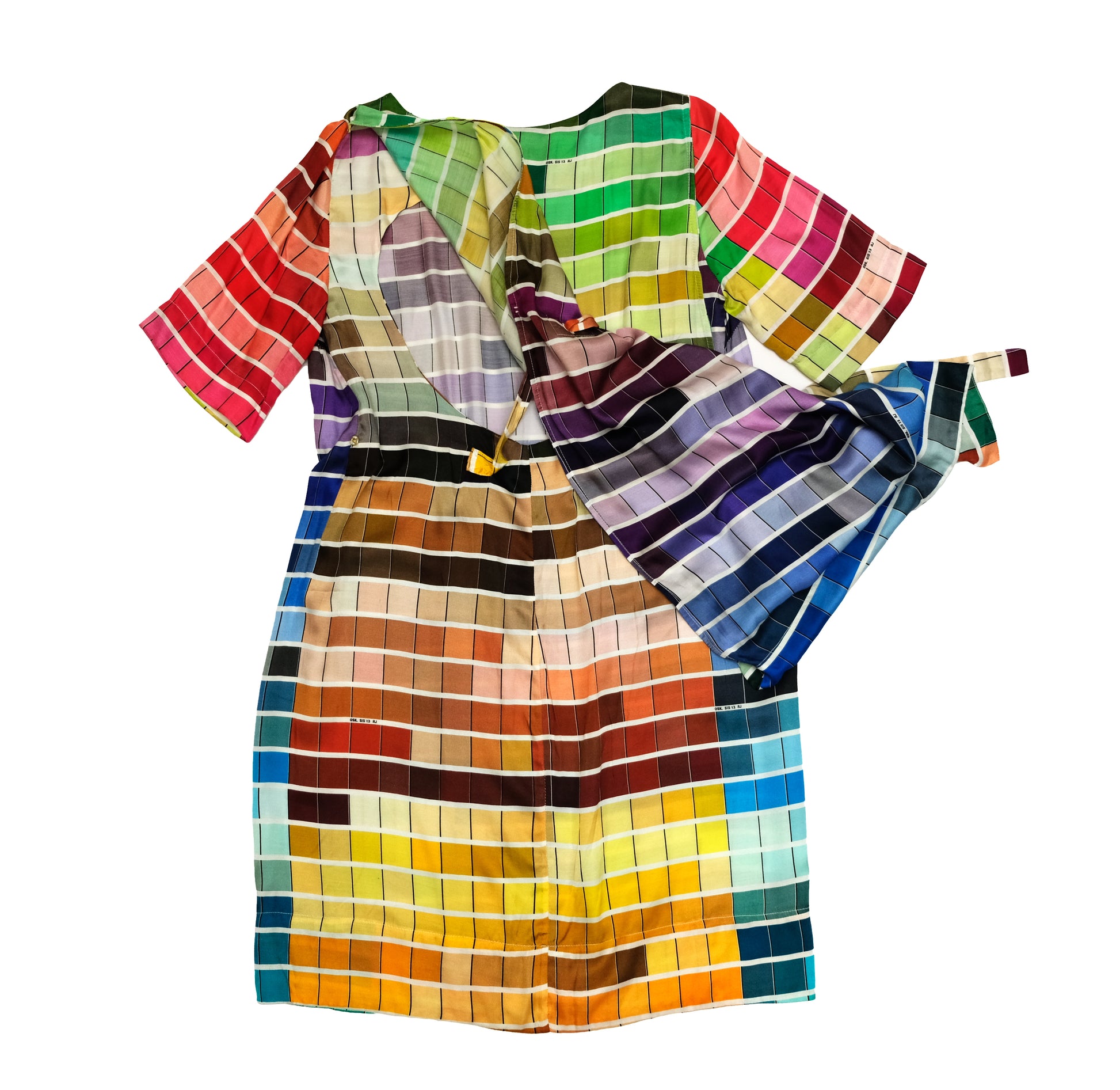 Osklen Pantone Print Silk Shift Dress, UK10