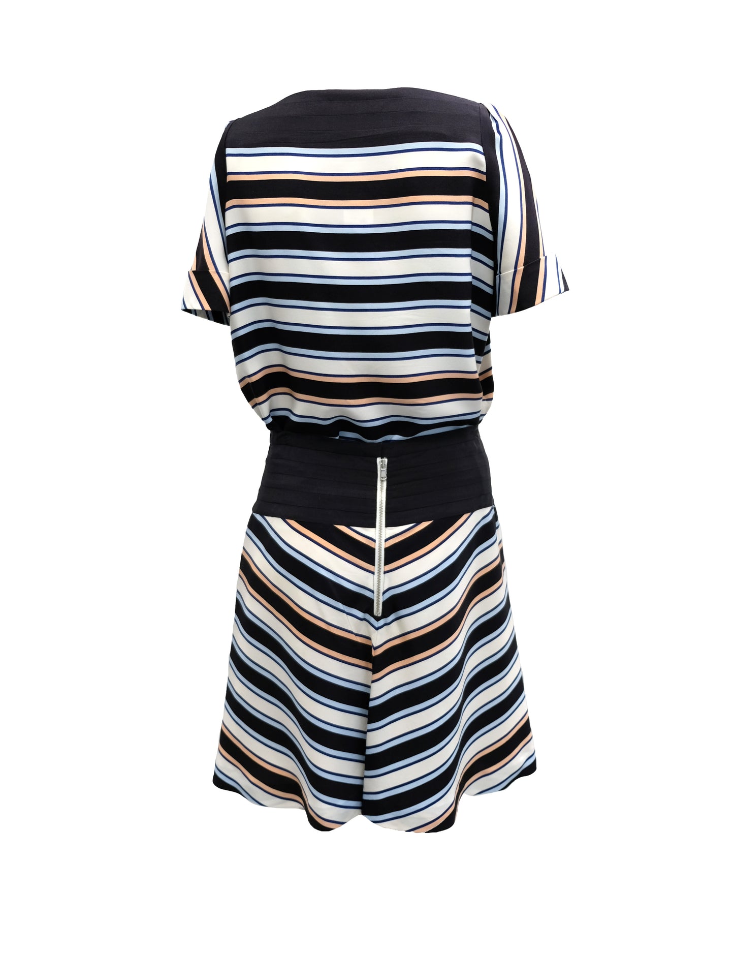 Marc Jacobs Skirt Set in Striped Silk, UK8-10