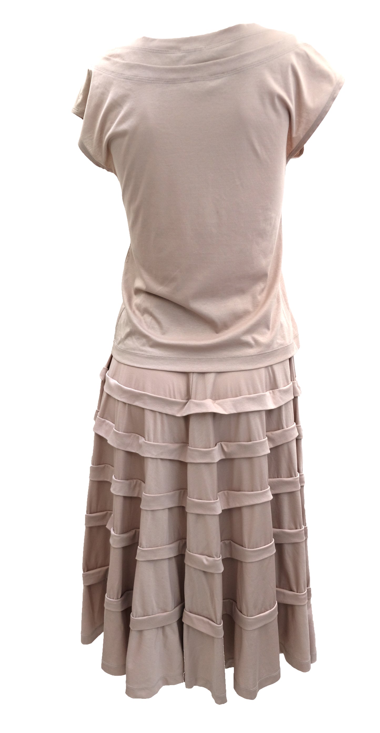 Issey Miyake Fete Oyster 2 Piece with Tiered Skirt, UK10