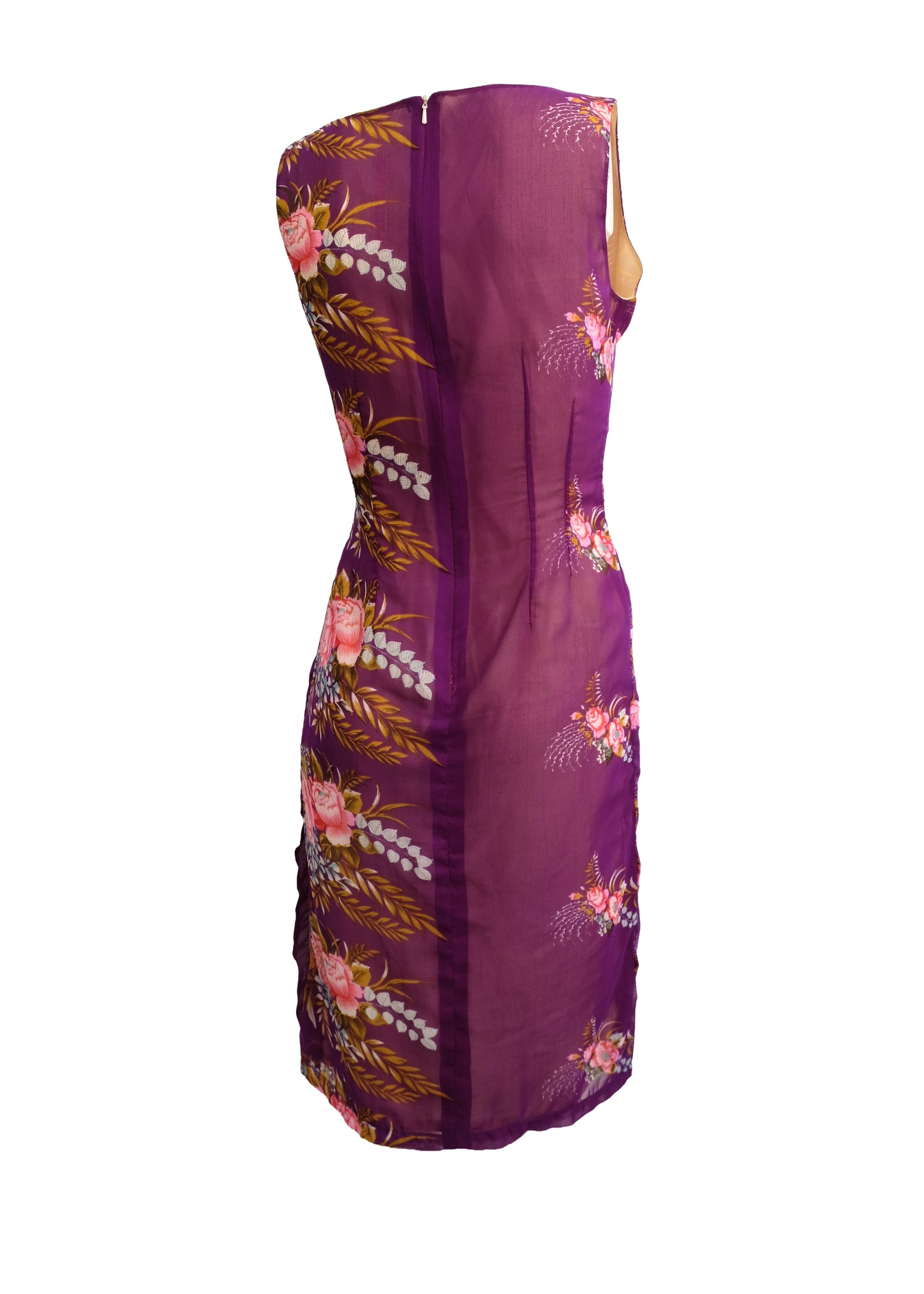 Elvis Jesus & Co Vintage Purple Floral Shift Dress, UK10
