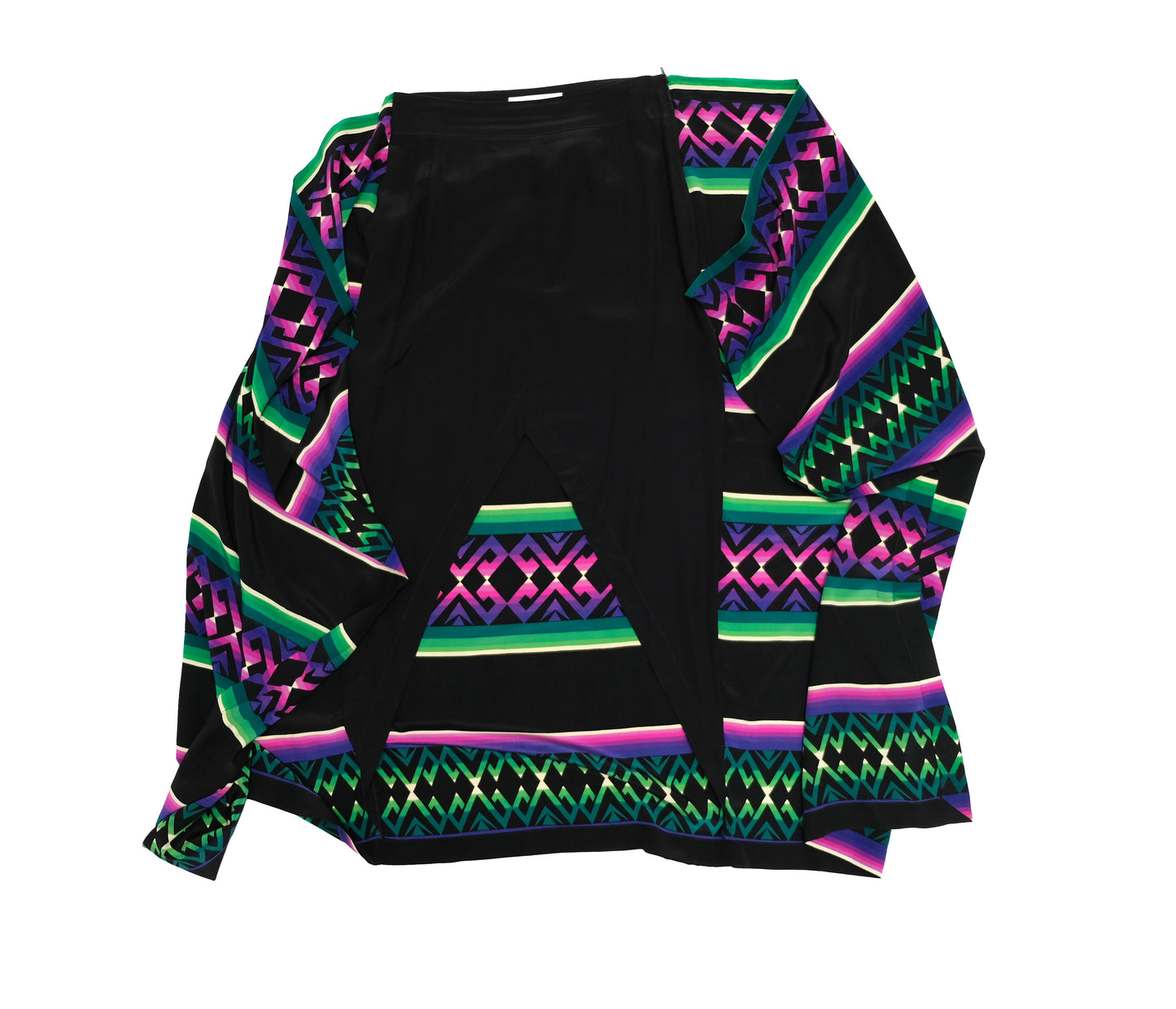 Byblos Vintage Wrap Skirt in Graphic Print, EU40