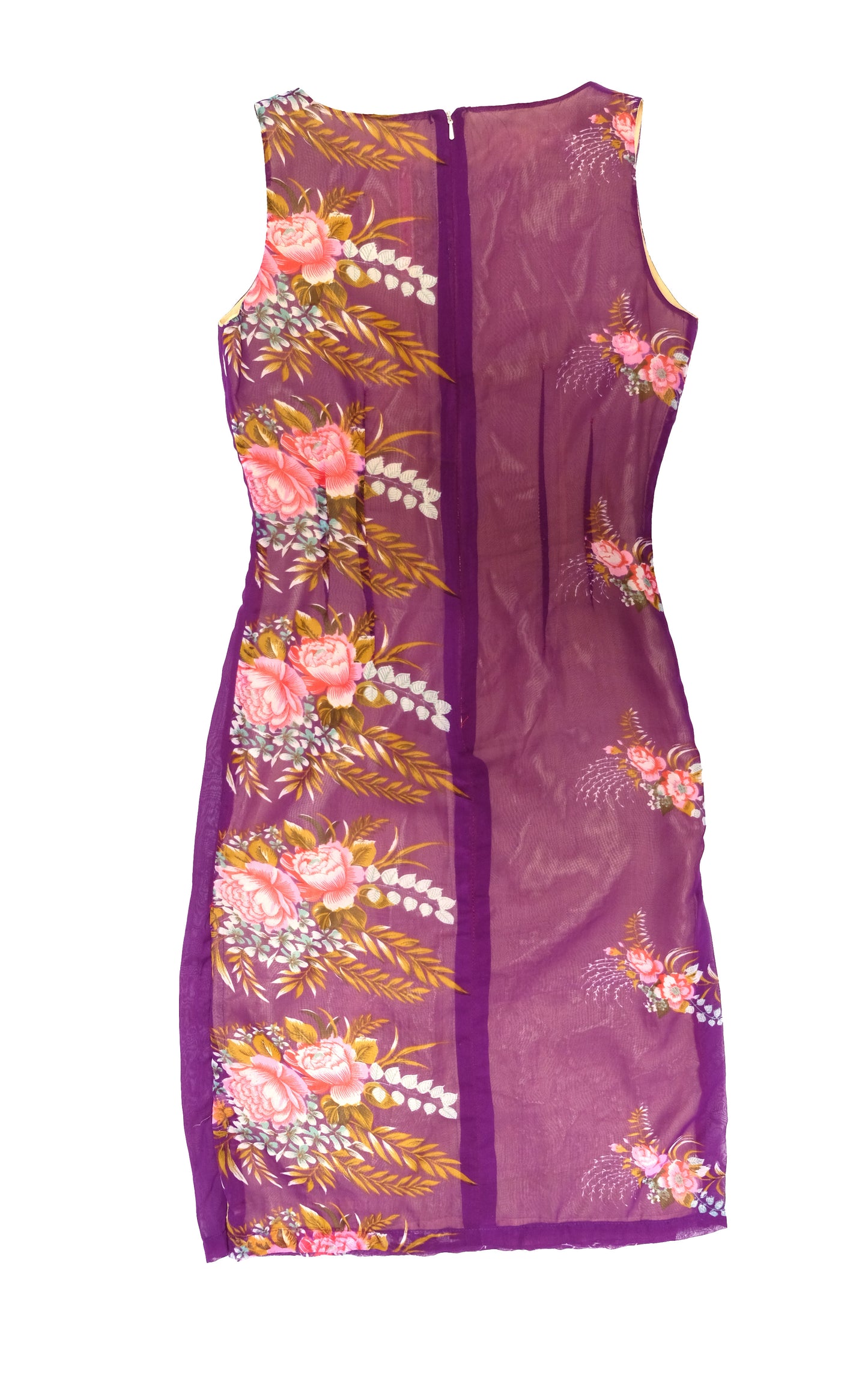 Elvis Jesus & Co Vintage Purple Floral Shift Dress, UK10