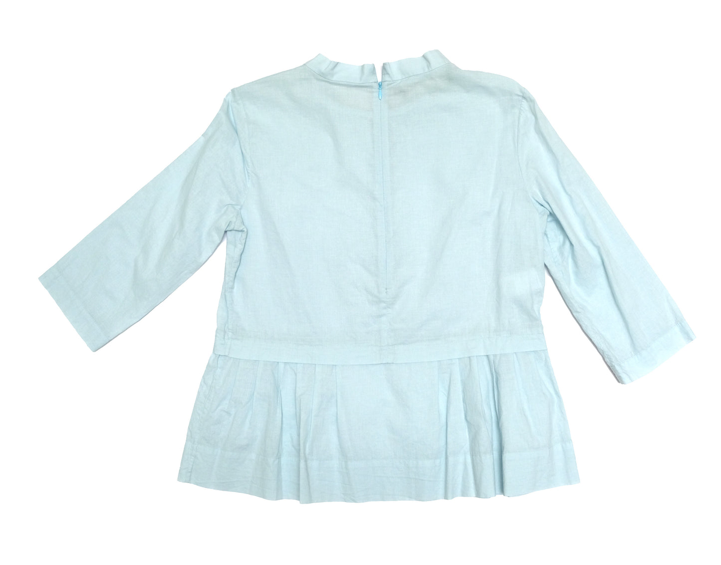 Marni Summer Smock Top in Ice Blue Cotton, UK14