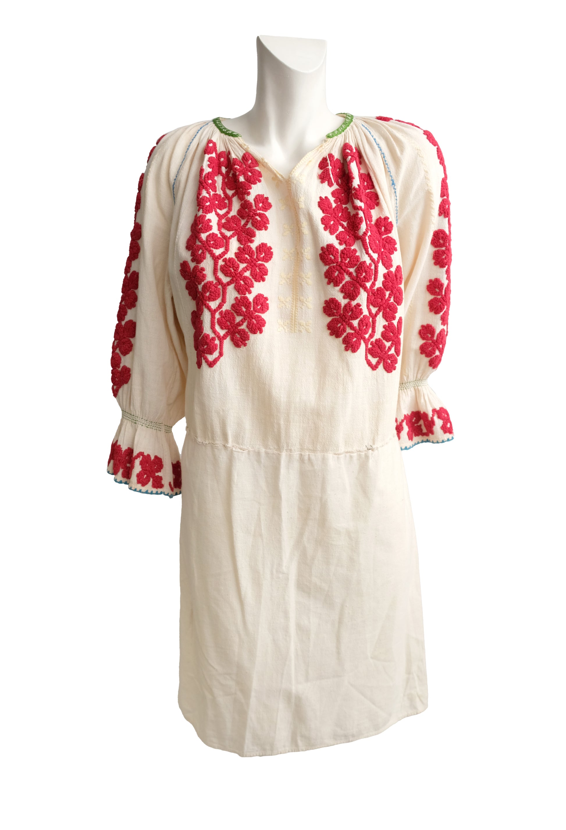 Vintage Hand Made Embroidered Folk Tunic, UK10