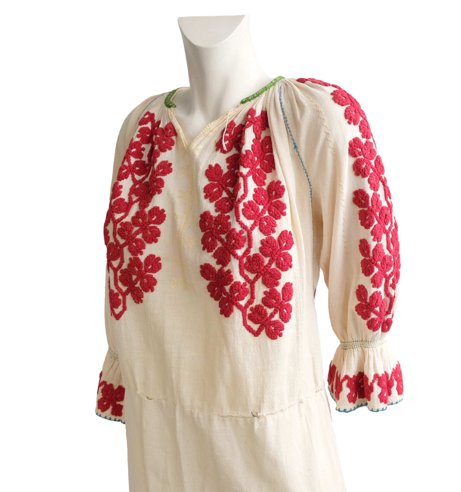 Vintage Hand Made Embroidered Folk Tunic, UK10