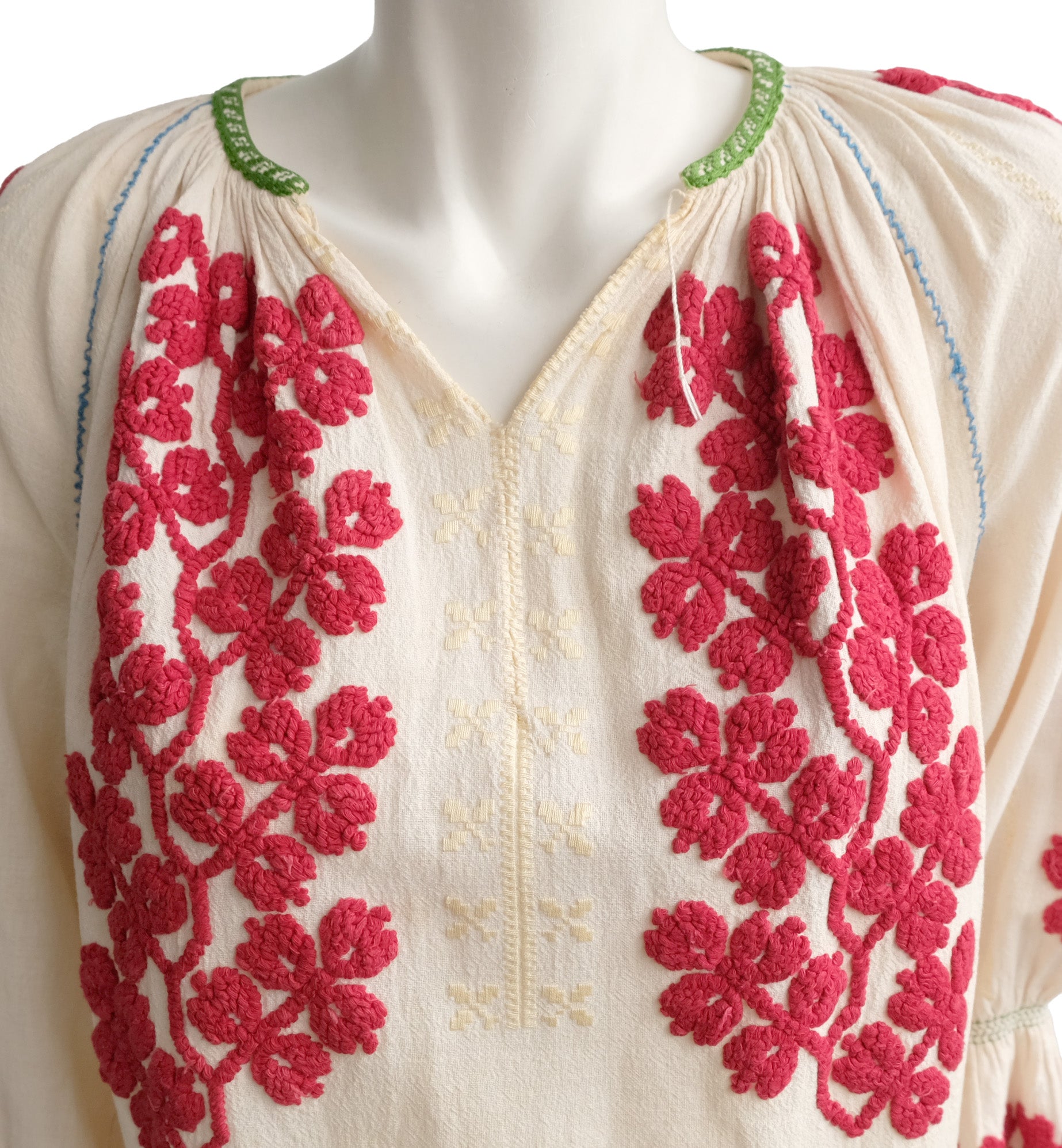 Vintage Hand Made Embroidered Folk Tunic, UK10