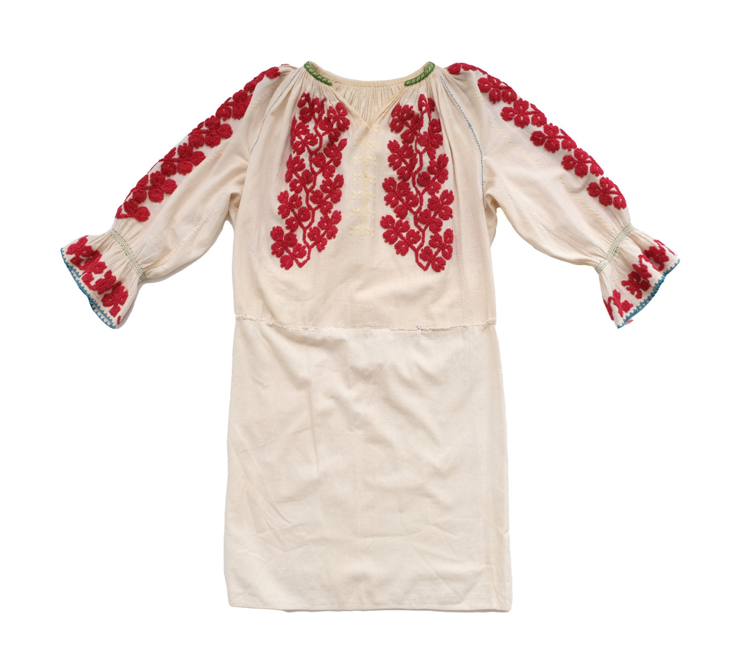 Vintage Hand Made Embroidered Folk Tunic, UK10