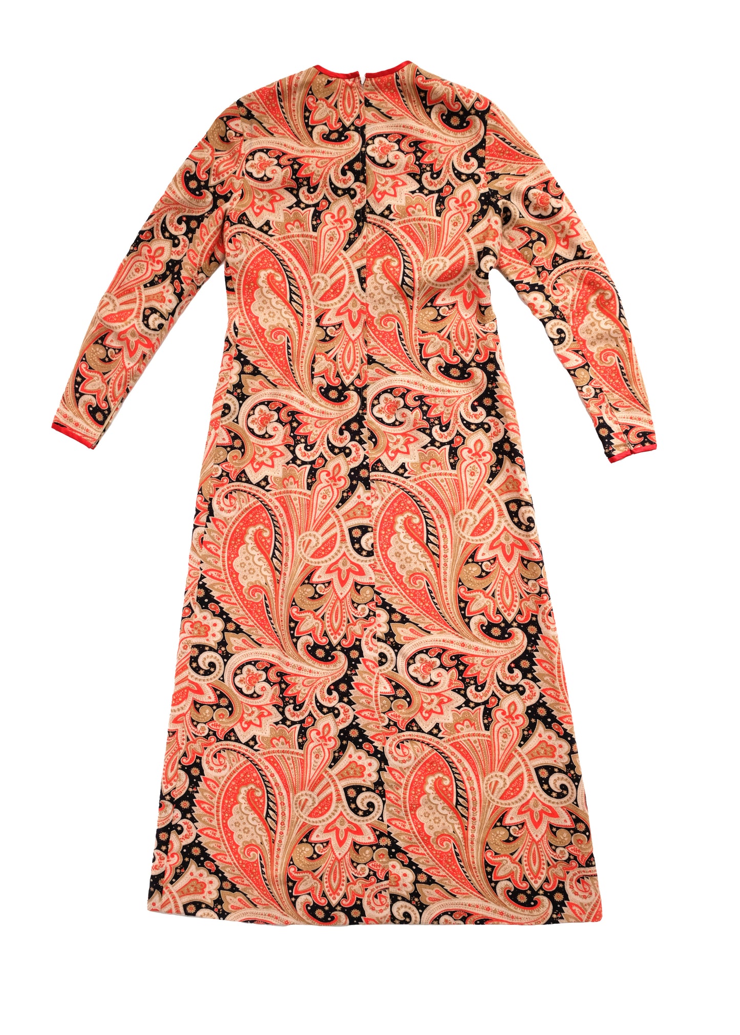 Vintage Liberty Maxi Dress in Paisely Wool, UK10