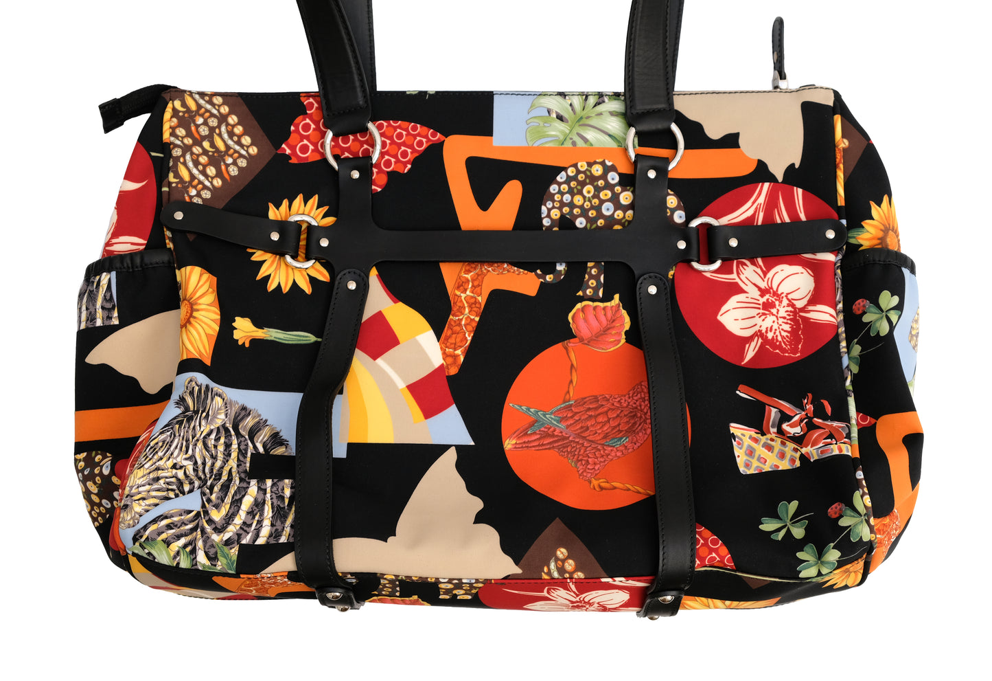 Salvatore Ferragamo Animal Print Travel Bag, M