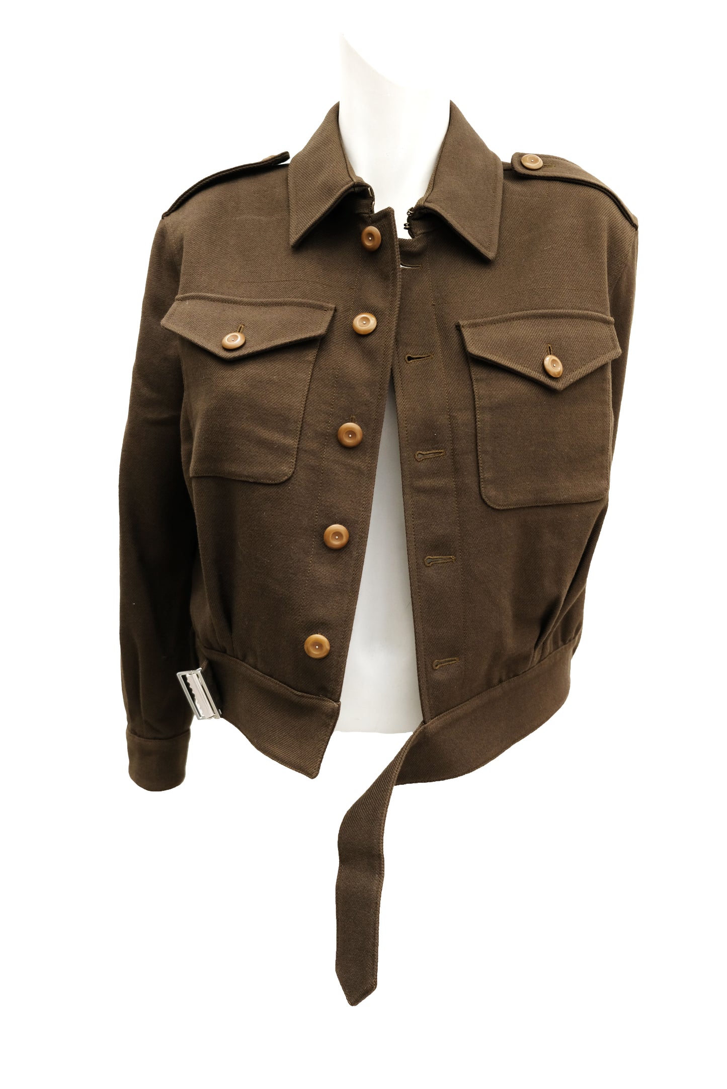Saint Laurent Army Jacket in Khaki Drill, UK10