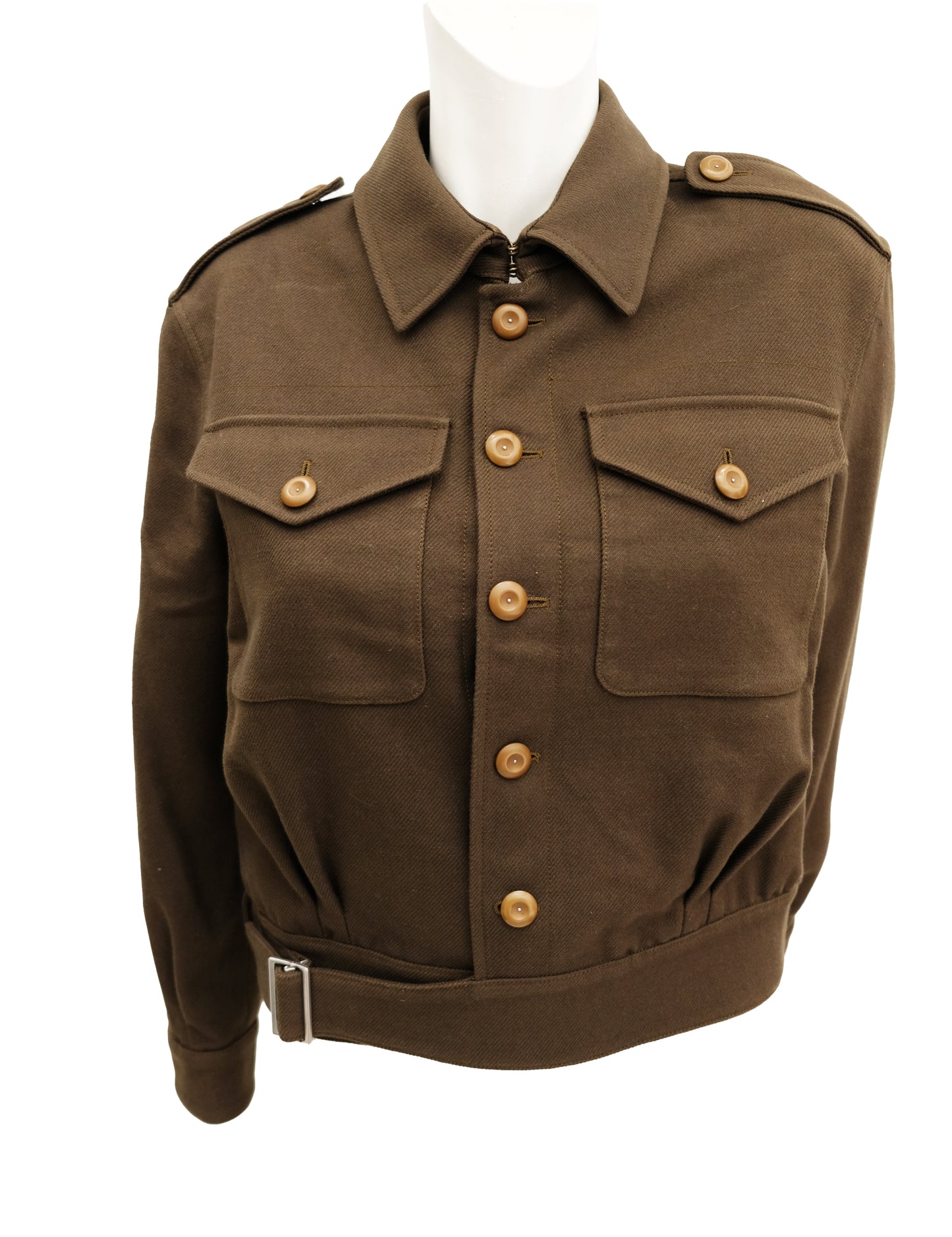 Saint Laurent Army Jacket in Khaki Drill, UK10