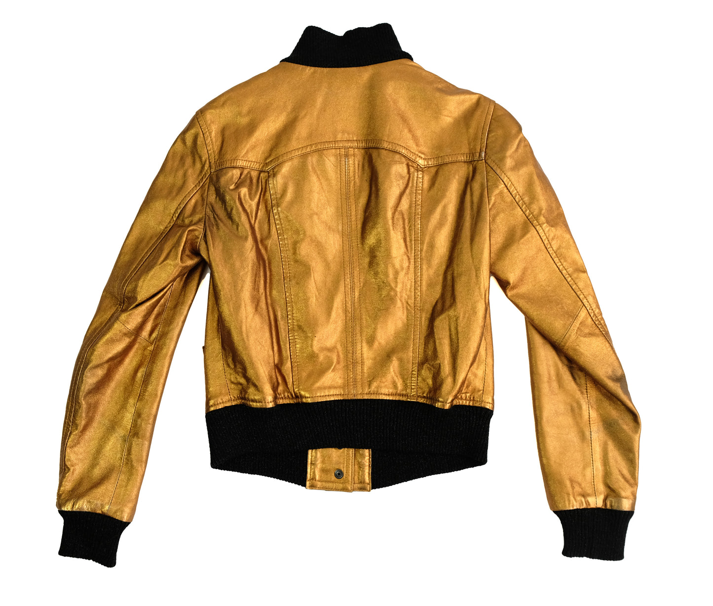 Dolce & Gabbana Copper Lambskin Bomber Jacket, UK10-12
