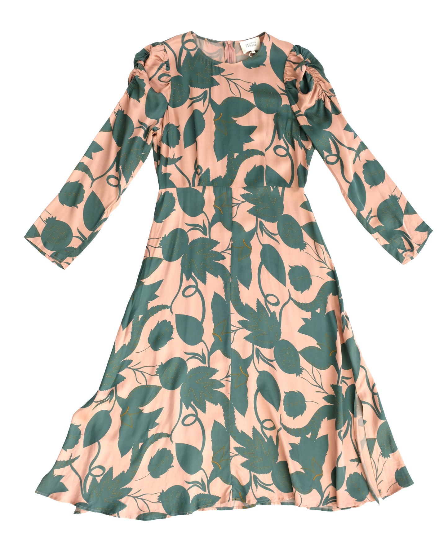 Second Female Tea Dress in Pink and Green, M