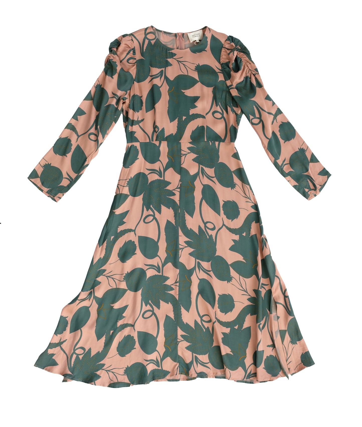 Second Female Tea Dress in Pink and Green, M