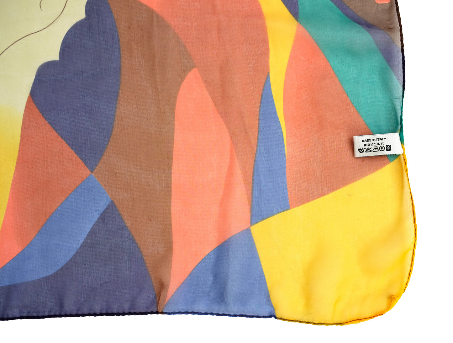 Miu Miu Graphic Chiffon Scarf, L