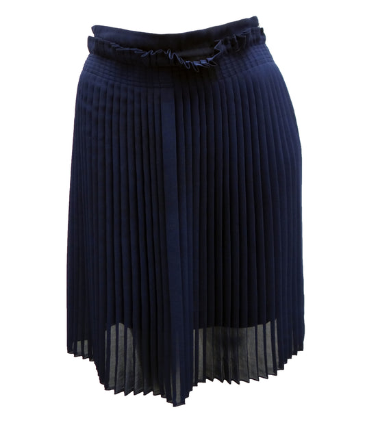 Annemie Verbeke Navy Pleated Skirt, UK8-10