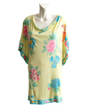 Leonard Paris Tunic Dress in Citrus Silk with Floral Print, UK10