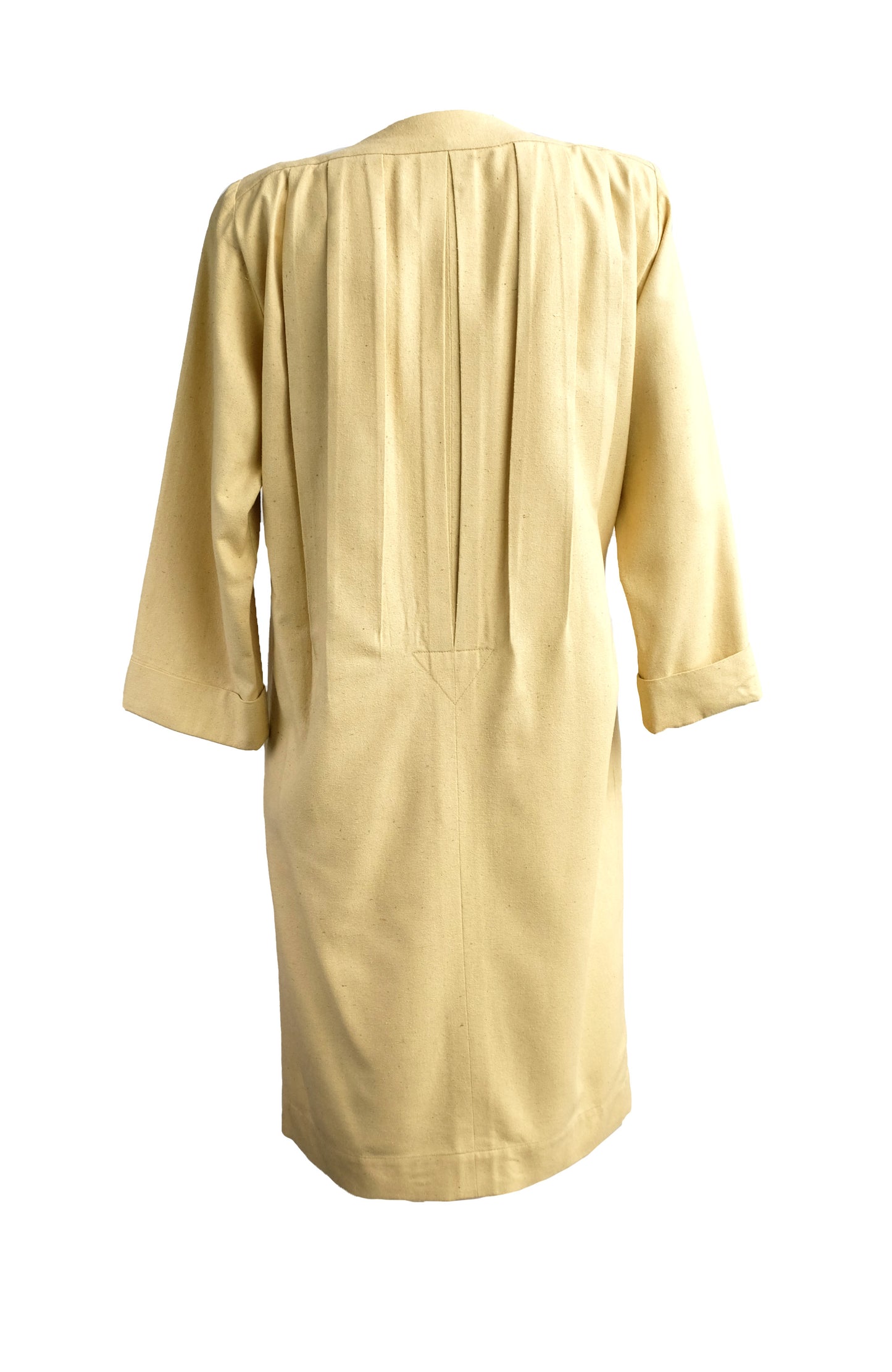 Yves Saint Laurent Vintage Coat Dress in Raw Silk, UK12