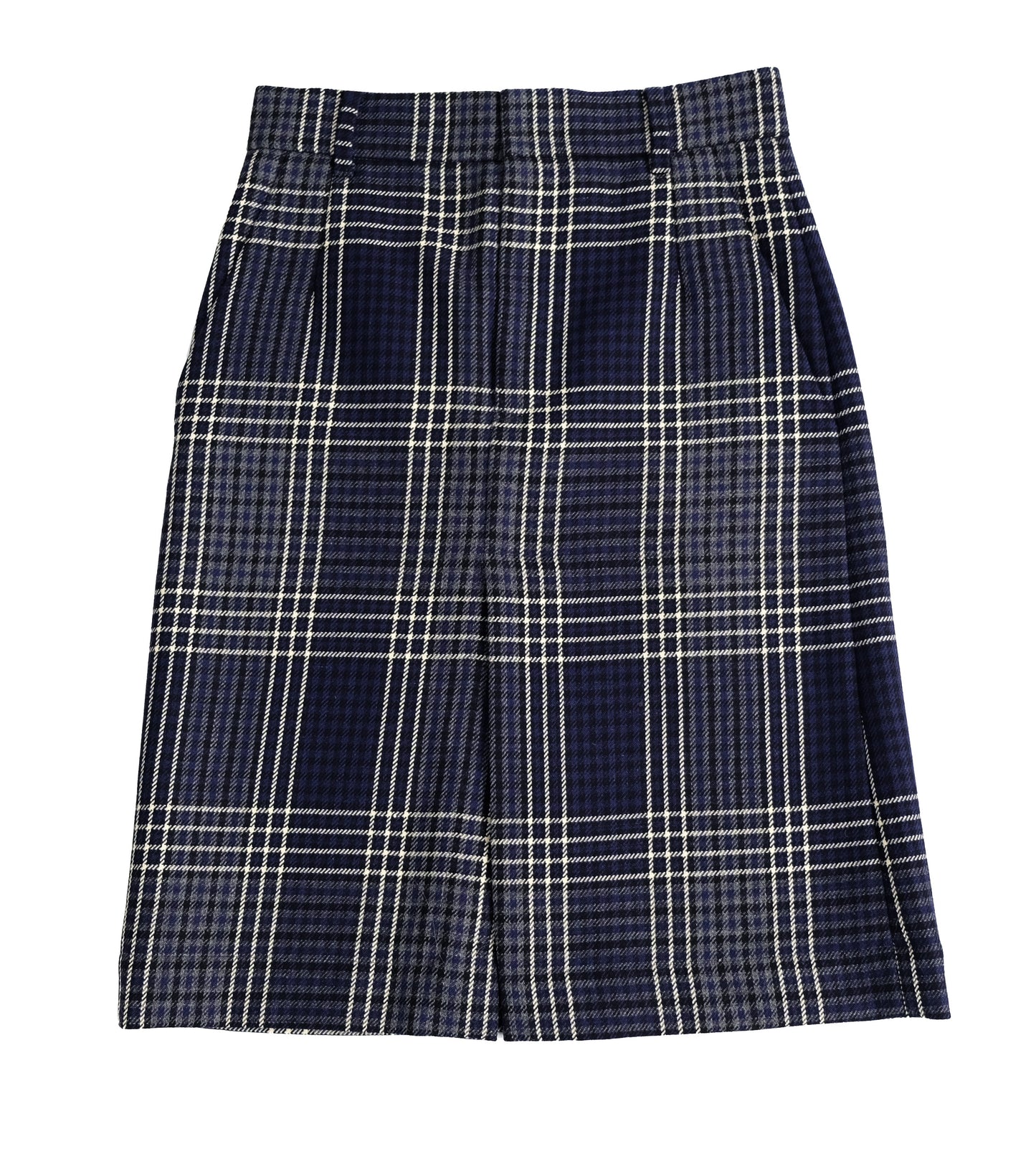 Sofie D'Hoore Navy Tweed Tailored Skirt, UK10