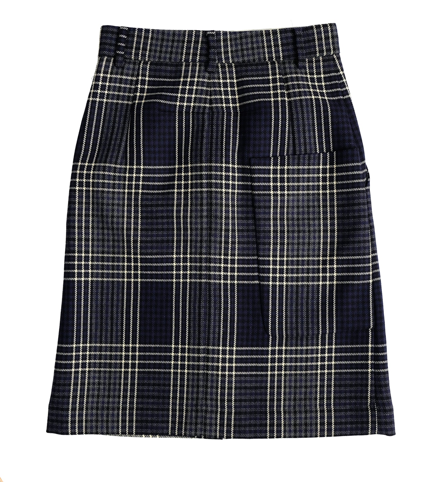 Sofie D'Hoore Navy Tweed Tailored Skirt, UK10