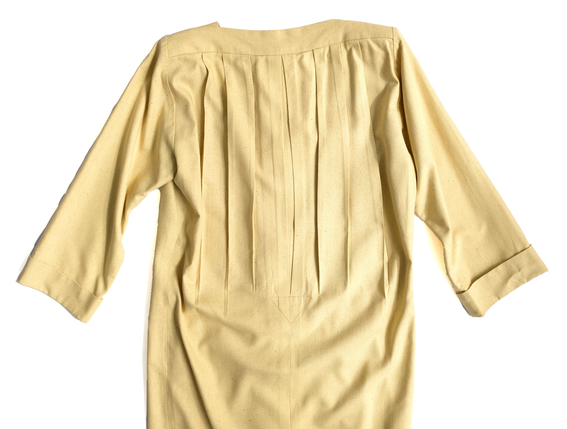 Yves Saint Laurent Vintage Coat Dress in Raw Silk, UK12