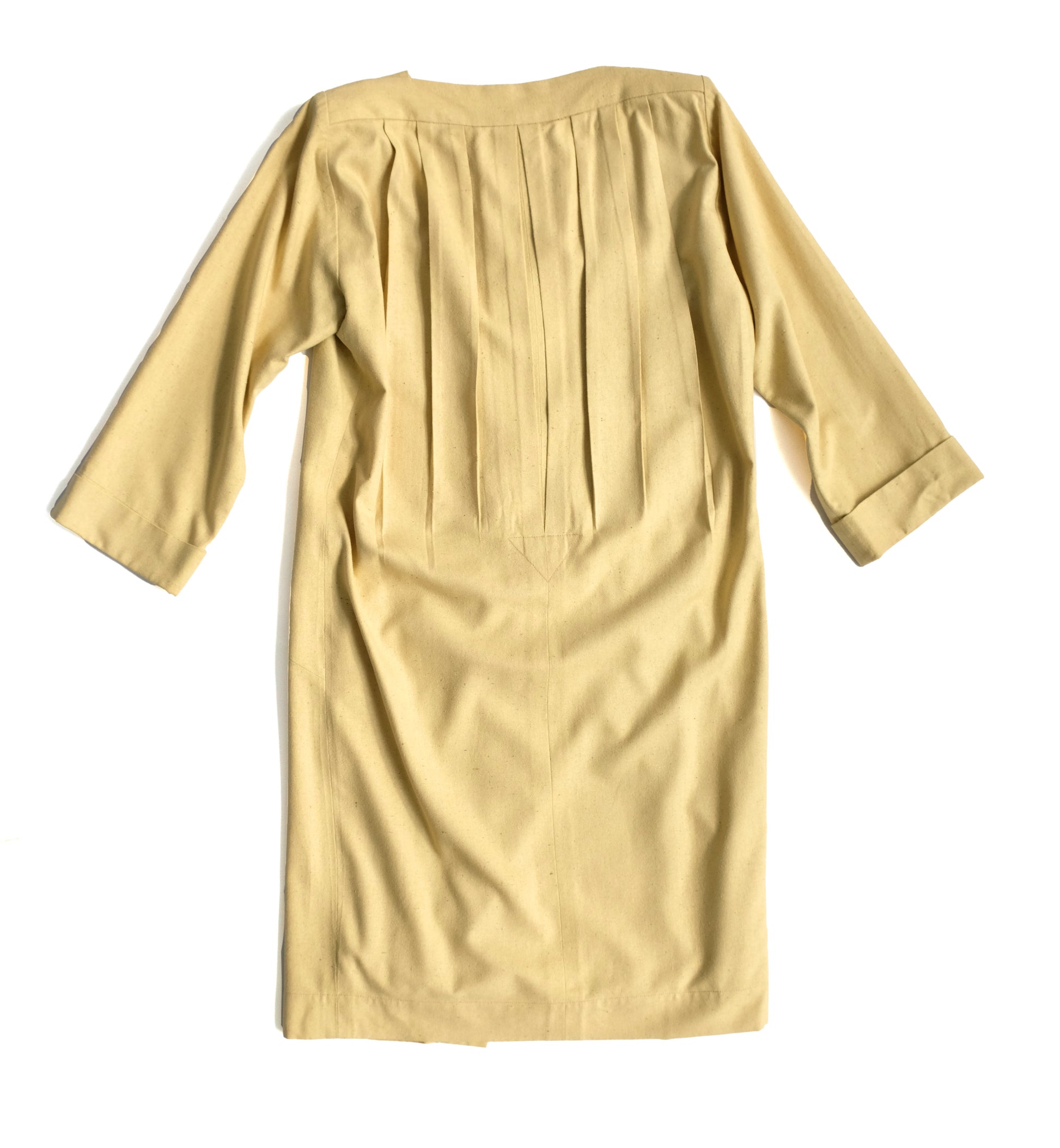 Yves Saint Laurent Vintage Coat Dress in Raw Silk, UK12