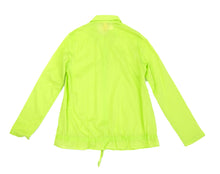 Eres Beach Shirt in Semi Sheer Lime Green Cotton, UK16