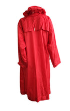 Issey Miyake Pleats Please Red Hooded Raincoat, L
