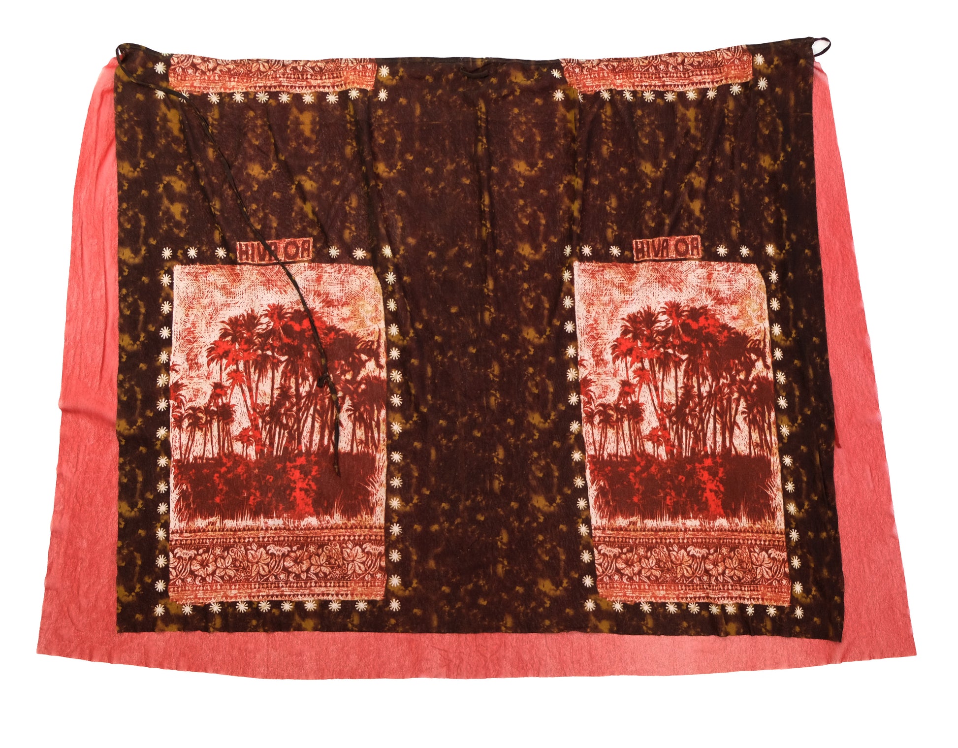 Jean Paul Gaultier Maille Vintage Wrap Skirt , Polynesian Print, Hiva Oa, O/S