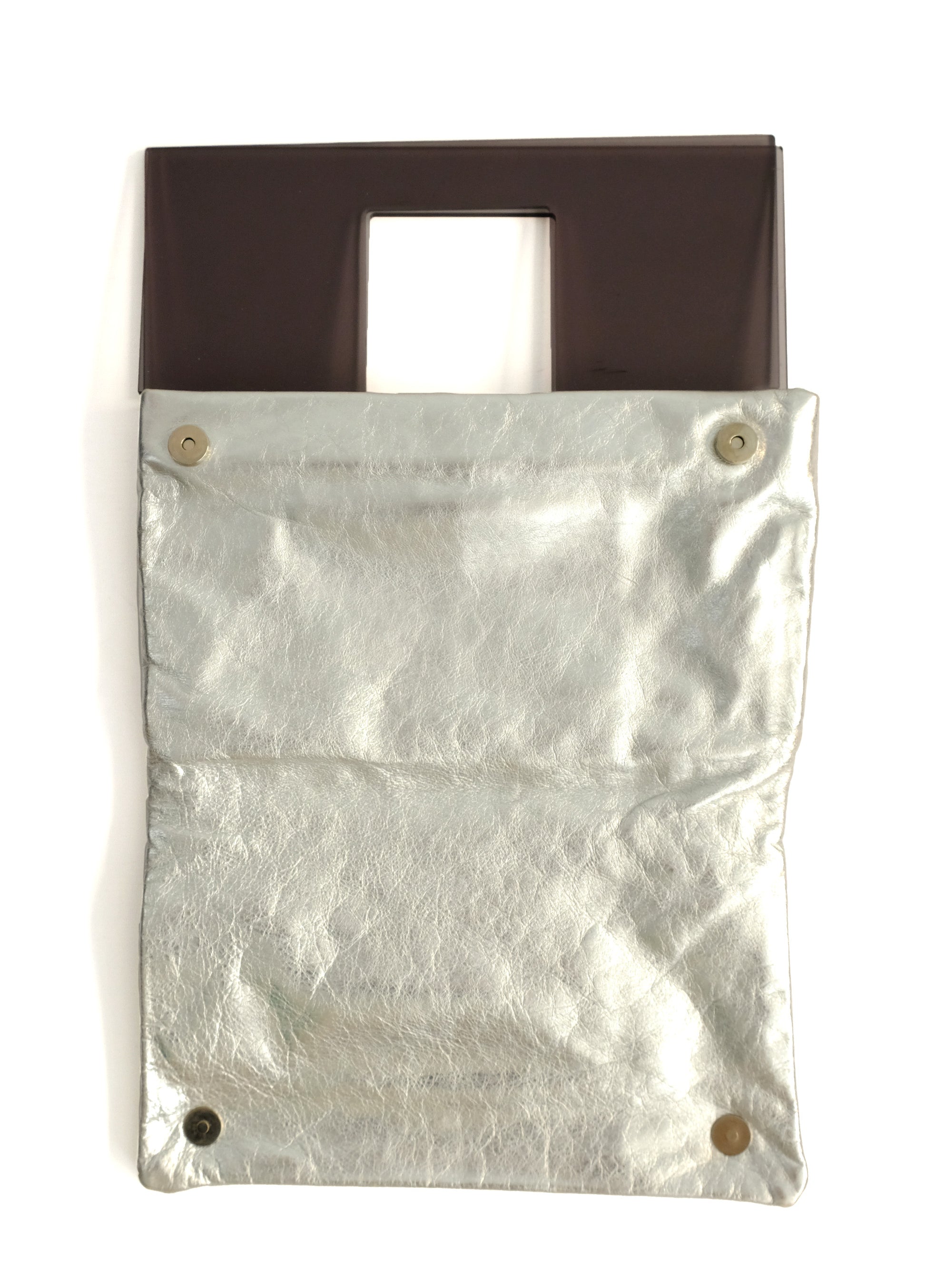Lara Bohinc 107 Silver Handbag with Perspex Handles