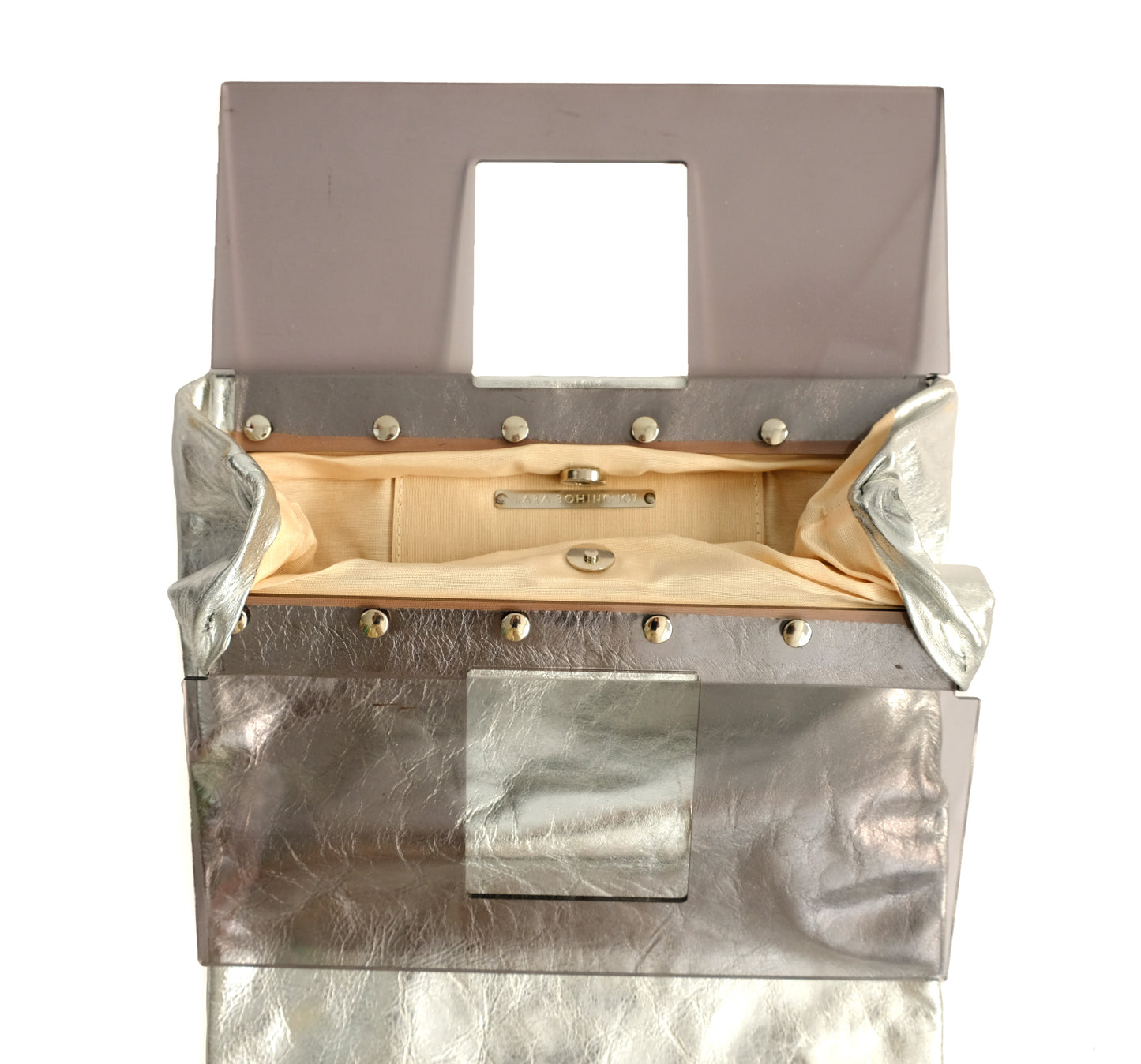Lara Bohinc 107 Silver Handbag with Perspex Handles