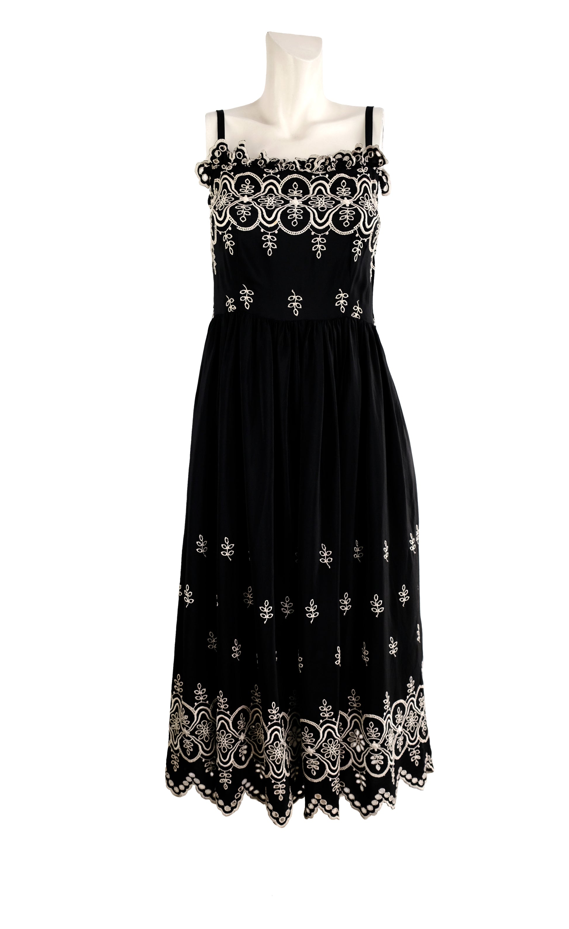 Lanvin Vintage Embroidered Sun Dress, UK8-10