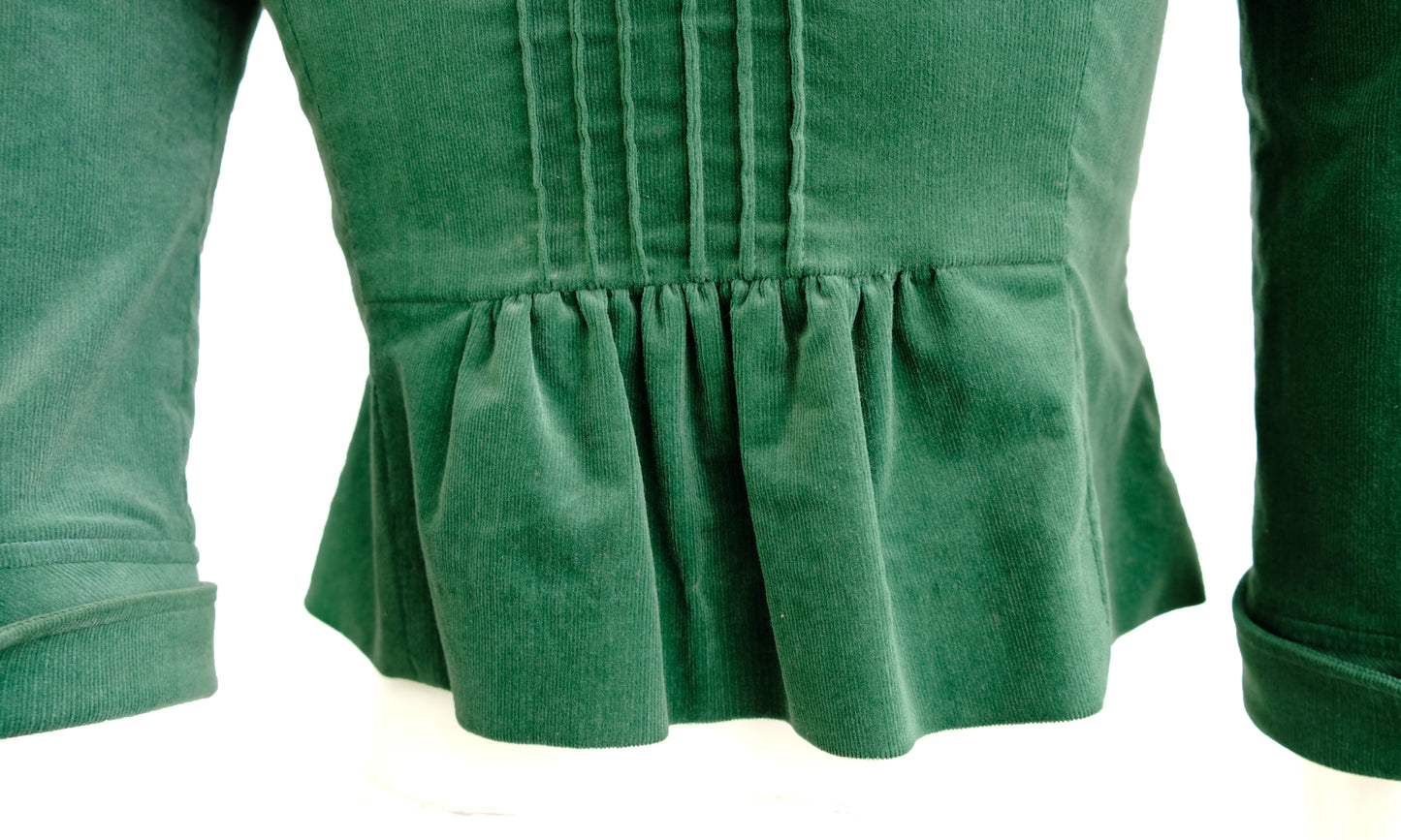 Jocomola de Sybilla Pintuck Jacket in Soft Green Needlecord, UK8