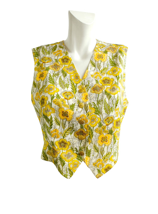 Salvatore Ferragamo Vintage Floral Waistcoat, UK10