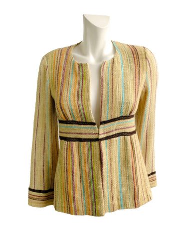 Missoni Vintage Striped Woven Summer Jacket, UK8