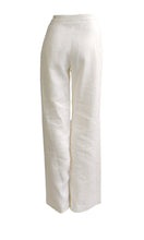 DAKS Wide Leg Trousers in White Linen, UK10