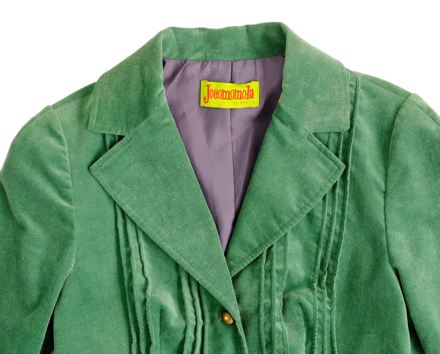 Jocomola de Sybilla Pintuck Jacket in Soft Green Needlecord, UK8