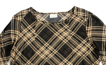 Dries van Noten Black and Beige Plaid Top, Large
