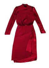Nina Ricci 1980s Silky Burgundy Dress, UK10