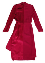 Nina Ricci 1980s Silky Burgundy Dress, UK10