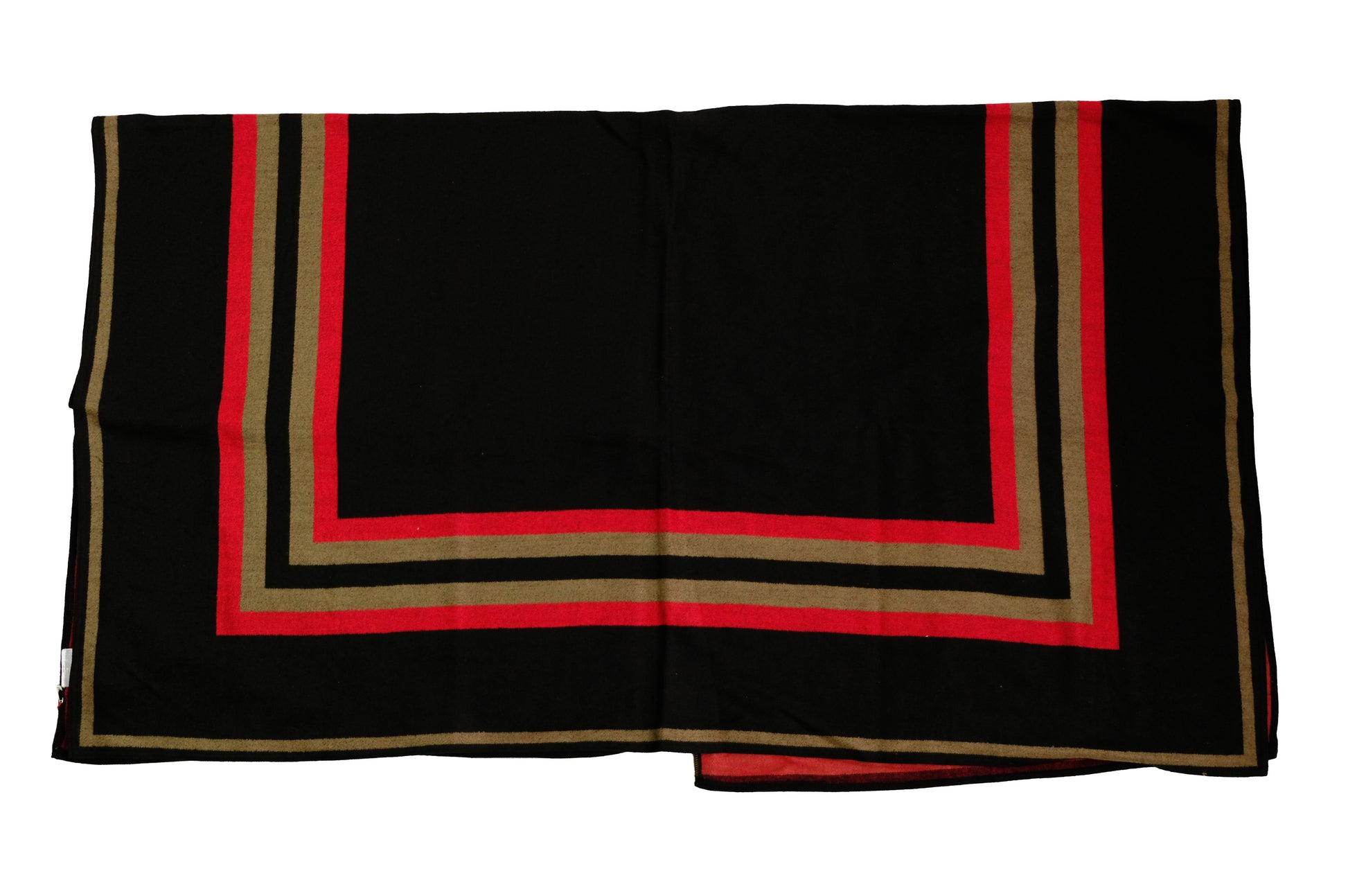 Roberta di Camerino Poncho in Black with Stripe, O/S