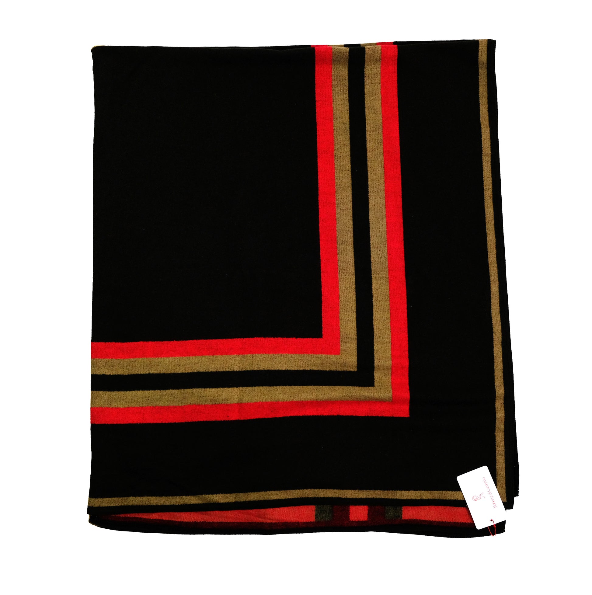 Roberta di Camerino Poncho in Black with Stripe, O/S