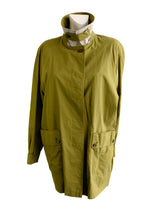 Burberry 1980s Vintage Raincoat in Olive Green, UK14-16