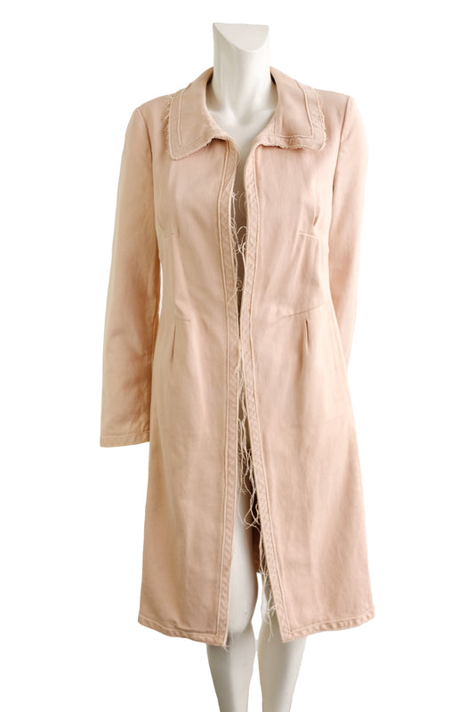 Marni Duster Coat in Pink Cotton, UK10