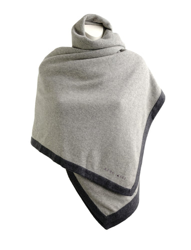 Rena Lange large shawl / throw in grey cashmere