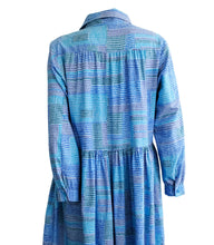 Marimekko Vintage Shirt Dress in Blue Dot Print, UK12-14